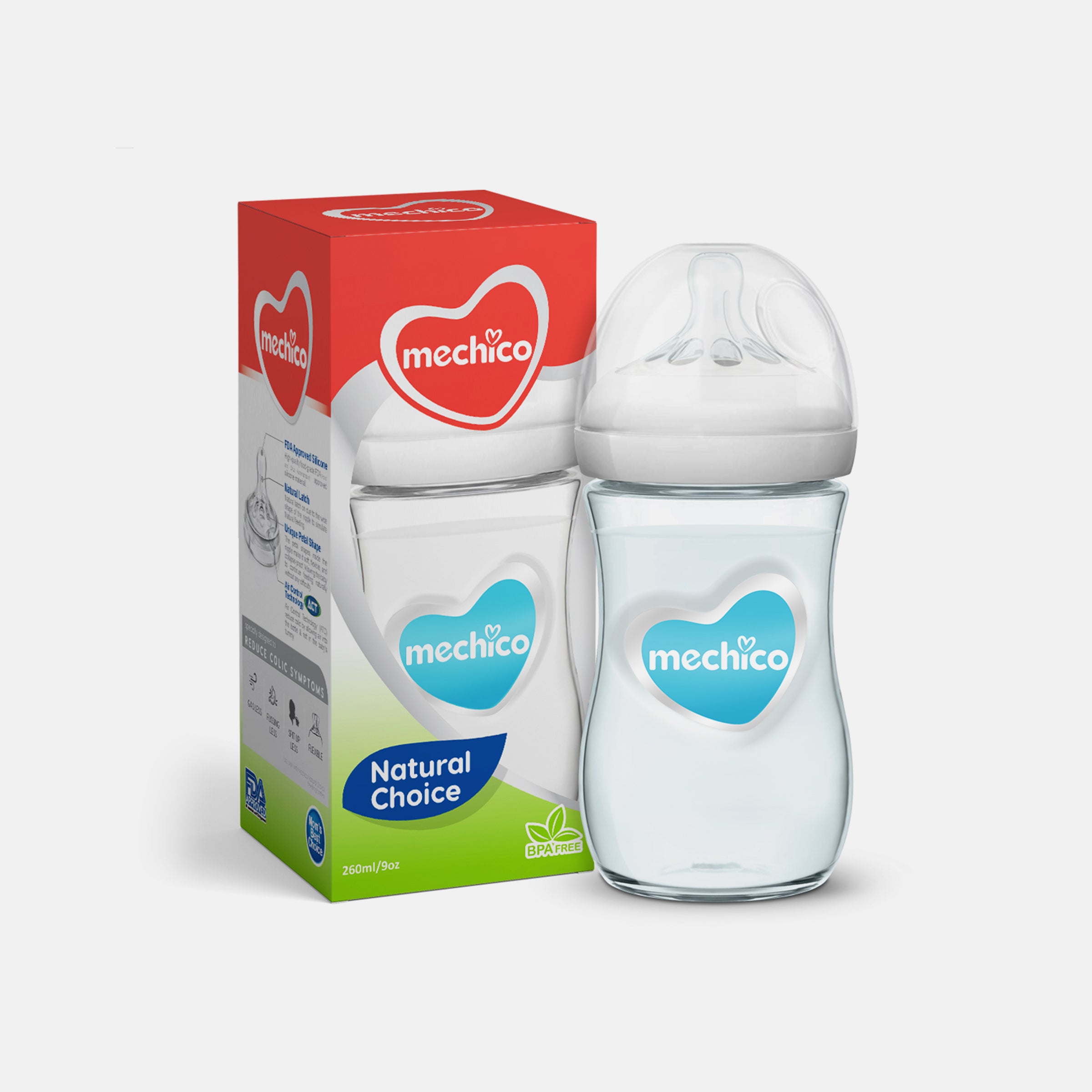 Mechico Baby Pure Heart Feeding Bottle 260ML