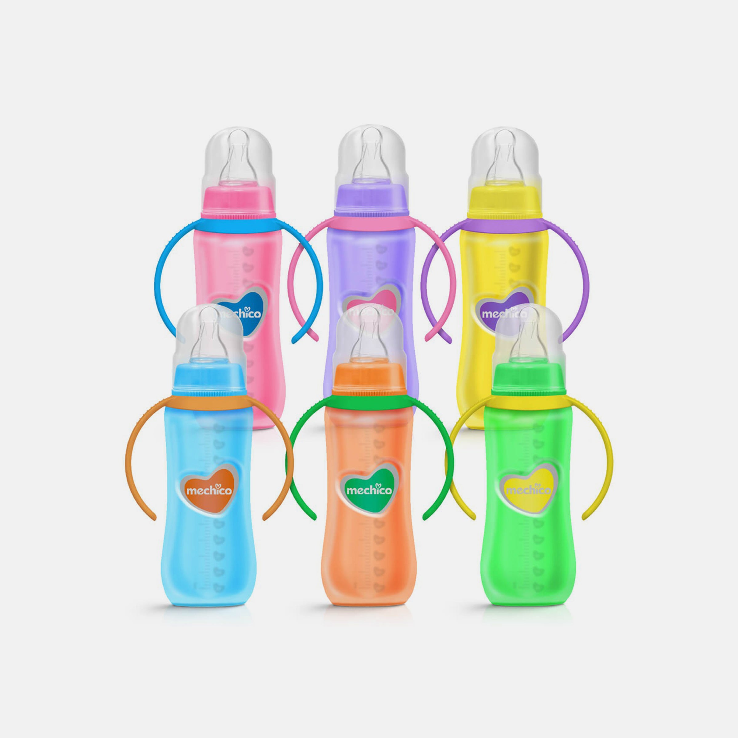 Mechico Baby Shine Feeding Bottle 275ML (Pack of 6)
