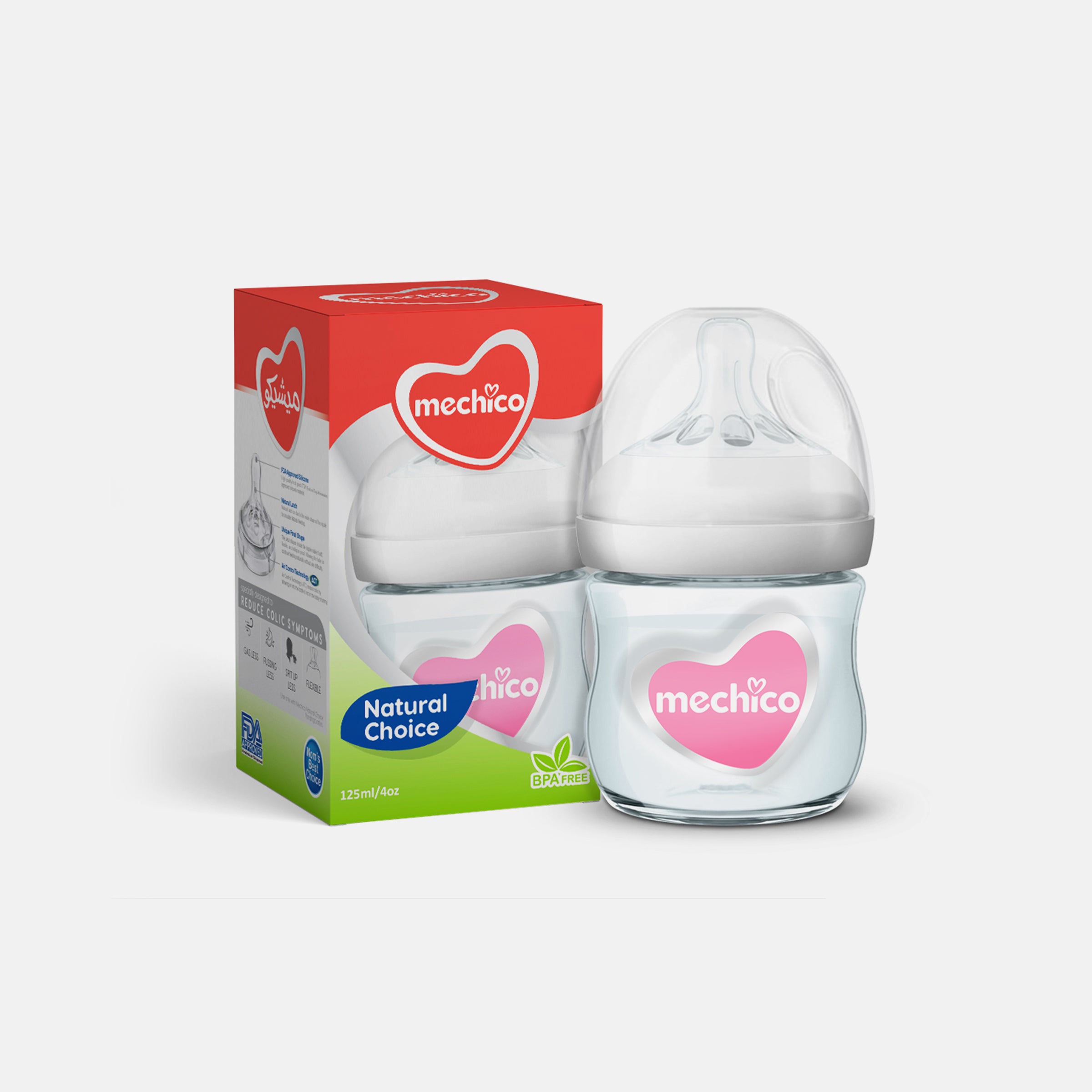 Mechico Baby Pure Heart Feeding Bottle 125ML