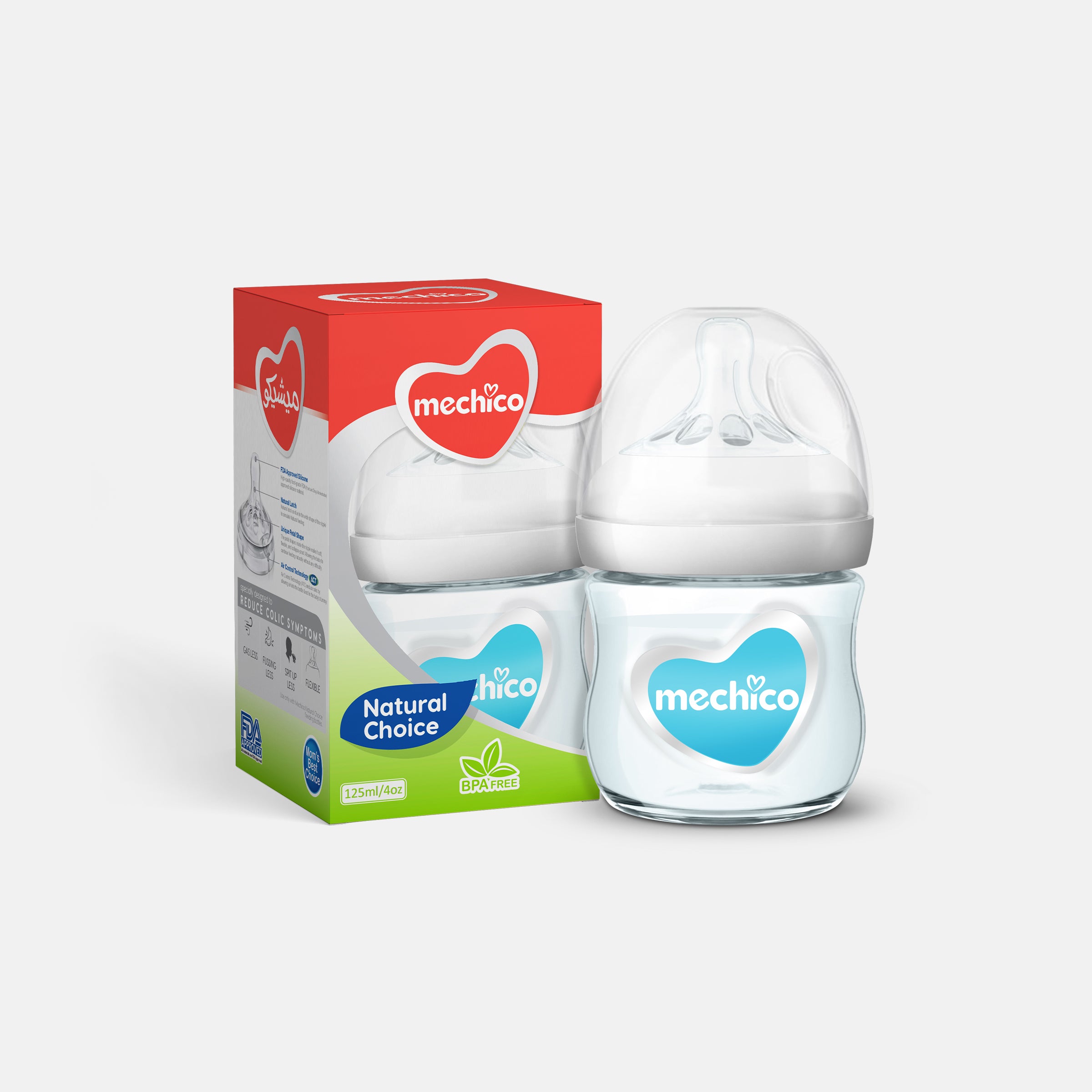 Mechico Baby Pure Heart Feeding Bottle 125ML